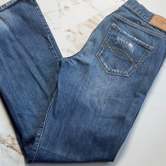 Abercrombie & Fitch Denim - Y2K Abercrombie & Fitch Distressed Bootcut Emma Jeans Sz 8R Trendy